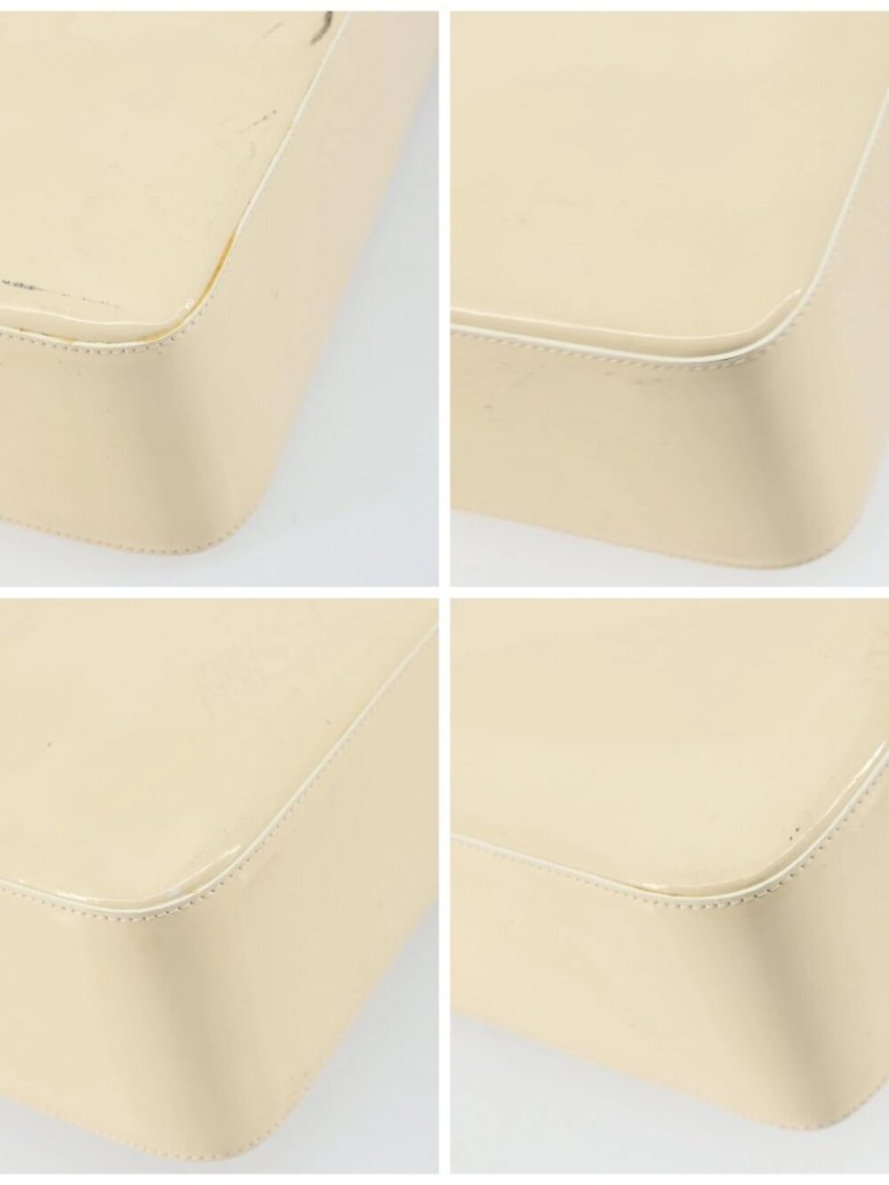 CHANEL Tote Bag Patent leather Beige Gold CC - Picture 14 of 16